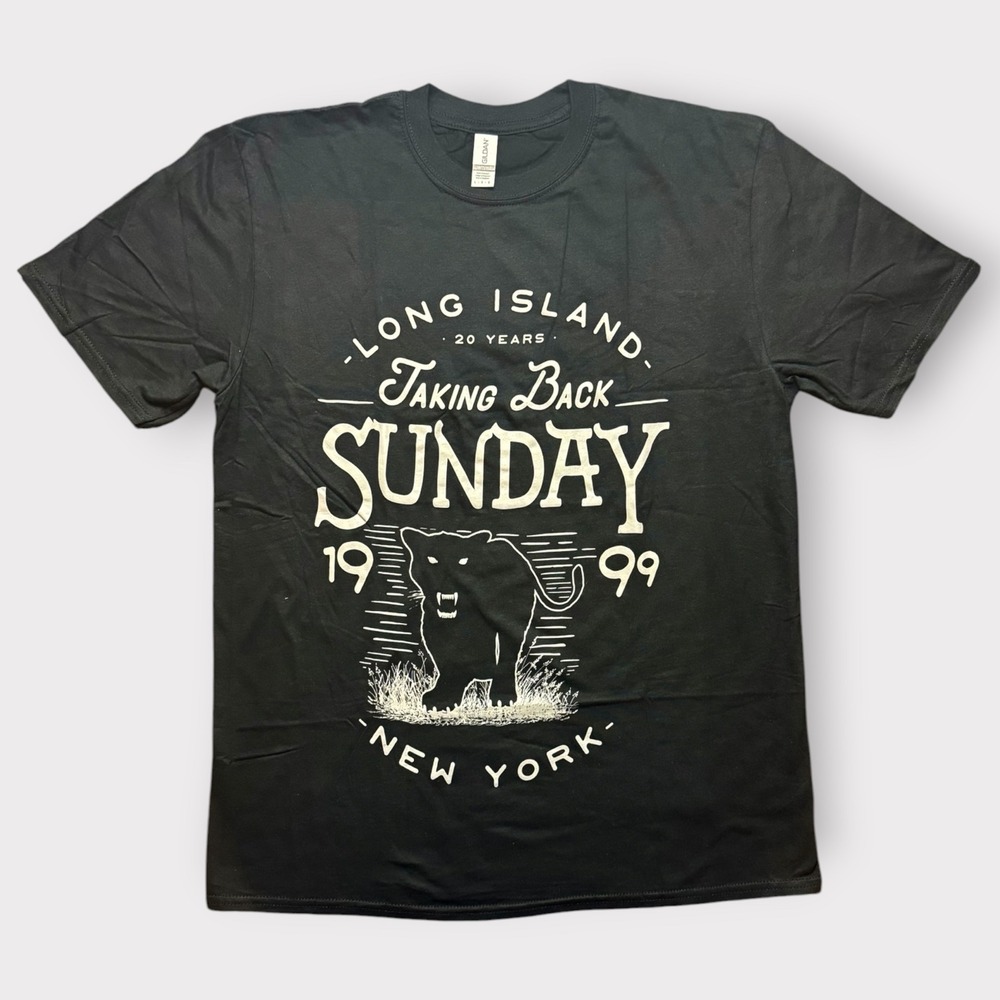 Taking Back Sunday 20 Years Long Island NY Panther‎ T-Shirt Black Large Gildan